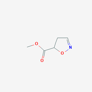 molecular formula C5H7NO3 B082505 5-Methoxycarbonyl-2-isoxazoline CAS No. 15055-75-1