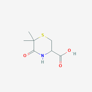 molecular formula C7H11NO3S B082510 6,6-Dimethyl-5-oxothiomorpholine-3-carboxylic acid CAS No. 14226-94-9