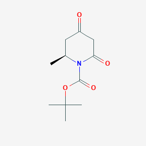 molecular formula C11H17NO4 B8251056 Tert-butyl (2S)-2-methyl-4,6-dioxopiperidine-1-carboxylate 