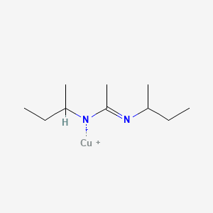 molecular formula C10H21CuN2 B8251314 butan-2-yl-(N-butan-2-yl-C-methylcarbonimidoyl)azanide;copper(1+) 