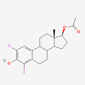 [(13S,17S)-3-hydroxy-2,4-diiodo-13-methyl-6,7,8,9,11,12,14,15,16,17-decahydrocyclopenta[a]phenanthren-17-yl] acetate