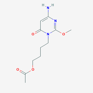 6-Amino-2-methoxy-3-(4-acetoxybutyl)-4-pyrimidone