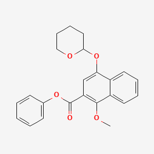 molecular formula C23H22O5 B8251906 Phenyl 1-methoxy-4-(oxan-2-yloxy)naphthalene-2-carboxylate 