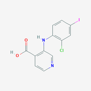 B8251934 3-[(2-Chloro-4-iodophenyl)amino]isonicotinic acid CAS No. 885588-04-5