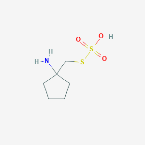 molecular formula C6H13NO3S2 B082521 1-Amino-1-(sulfosulfanylmethyl)cyclopentane CAS No. 13893-12-4