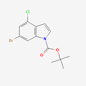 molecular formula C13H13BrClNO2 B8252307 tert-Butyl 6-bromo-4-chloro-1H-indole-1-carboxylate 