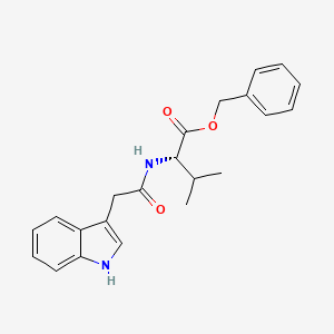 molecular formula C22H24N2O3 B8252364 Benzyl (2S)-2-[2-(1H-indol-3-yl)acetamido]-3-methylbutanoate 