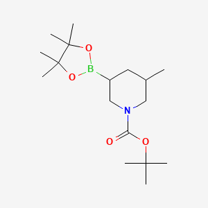 molecular formula C17H32BNO4 B8252418 tert-Butyl 3-methyl-5-(tetramethyl-1,3,2-dioxaborolan-2-yl)piperidine-1-carboxylate 