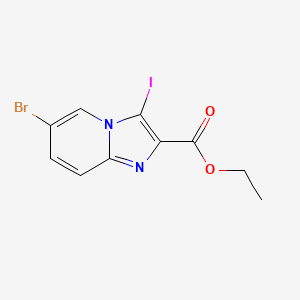 molecular formula C10H8BrIN2O2 B8252627 Ethyl 6-bromo-3-iodoimidazo[1,2-a]pyridine-2-carboxylate 