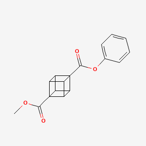 molecular formula C17H14O4 B8252694 1-Methyl 4-phenyl cubane-1,4-dicarboxylate 