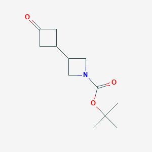molecular formula C12H19NO3 B8252849 tert-Butyl 3-(3-oxocyclobutyl)azetidine-1-carboxylate 