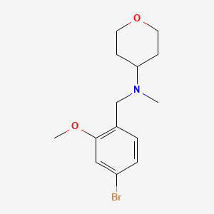 molecular formula C14H20BrNO2 B8253060 N-(4-Bromo-2-methoxybenzyl)-N-methyltetrahydro-2H-pyran-4-amine 