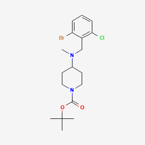 molecular formula C18H26BrClN2O2 B8253089 tert-Butyl 4-((2-bromo-6-chlorobenzyl)(methyl)amino)piperidine-1-carboxylate 