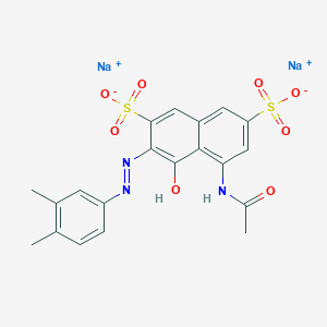 molecular formula C20H17N3Na2O8S2 B082534 Disodium 5-(acetylamino)-3-((dimethylphenyl)azo)-4-hydroxynaphthalene-2,7-disulphonate CAS No. 12167-45-2