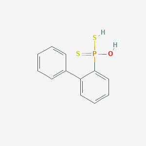 molecular formula C12H11OPS2 B8253472 Hydroxy-(2-phenylphenyl)-sulfanyl-sulfanylidene-lambda5-phosphane 