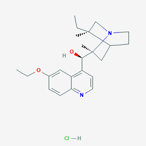 (R)-(6-ethoxyquinolin-4-yl)-[(2S,5R)-5-ethyl-2,5-dimethyl-1-azabicyclo[2.2.2]octan-2-yl]methanol;hydrochloride