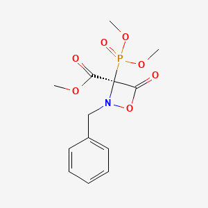 molecular formula C13H16NO7P B8253811 methyl (3S)-2-benzyl-3-dimethoxyphosphoryl-4-oxooxazetidine-3-carboxylate 