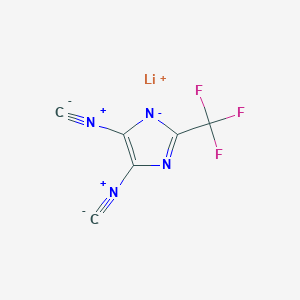 molecular formula C6F3LiN4 B8253994 lithium;4,5-diisocyano-2-(trifluoromethyl)imidazol-3-ide 