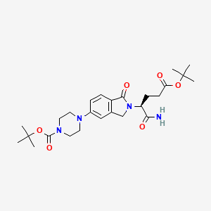 molecular formula C26H38N4O6 B8254412 tert-butyl (S)-4-(2-(1-amino-5-(tert-butoxy)-1,5-dioxopentan-2-yl)-1-oxoisoindolin-5-yl)piperazine-1-carboxylate 