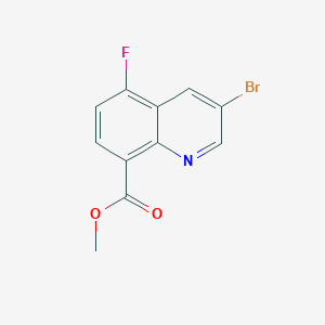 molecular formula C11H7BrFNO2 B8254561 Methyl 3-bromo-5-fluoroquinoline-8-carboxylate 