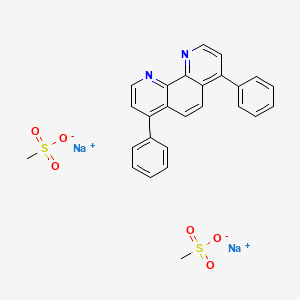 molecular formula C26H22N2Na2O6S2 B8254637 disodium;4,7-diphenyl-1,10-phenanthroline;methanesulfonate 
