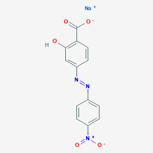molecular formula C13H8N3NaO5 B8254844 sodium;2-hydroxy-4-[(4-nitrophenyl)diazenyl]benzoate 