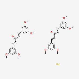 molecular formula C42H44O10Pd B8254870 Bis(3,5,3',5'-dimethoxydibenzylideneacetone) palladium(0) 
