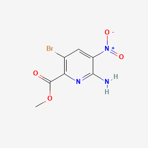 molecular formula C7H6BrN3O4 B8255679 Methyl 6-amino-3-bromo-5-nitropicolinate 