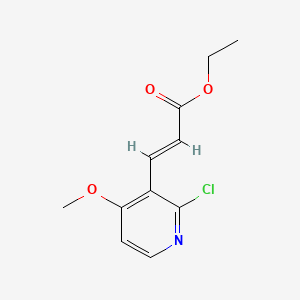 molecular formula C11H12ClNO3 B8255776 Ethyl (2E)-3-(2-chloro-4-methoxypyridin-3-yl)prop-2-enoate 