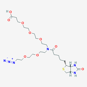 molecular formula C25H44N6O9S B8255837 N-(Azido-PEG2)-N-Biotin-PEG3-acid 