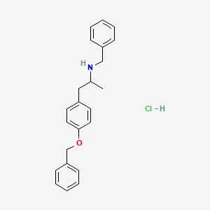 N-benzyl-1-(4-phenylmethoxyphenyl)propan-2-amine;hydrochloride