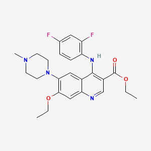 Ethyl 4-(2,4-difluoroanilino)-7-ethoxy-6-(4-methylpiperazin-1-yl)quinoline-3-carboxylate