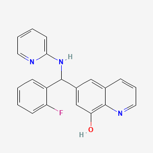 6-[(2-Fluorophenyl)-(pyridin-2-ylamino)methyl]quinolin-8-ol