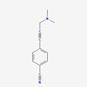 molecular formula C12H12N2 B8255931 4-[3-(Dimethylamino)prop-1-ynyl]benzonitrile 