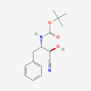 molecular formula C15H20N2O3 B8255936 tert-butyl [(1S,2R)-1-benzyl-2-cyano-2-hydroxyethyl]carbamate 
