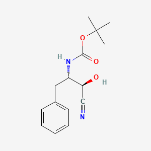 tert-butyl [(1S,2R)-1-benzyl-2-cyano-2-hydroxyethyl]carbamate