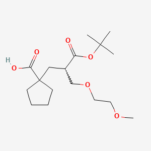 1-[(S)-2-(tert-Butoxycarbonyl)-3-(2-methoxyethoxy)propyl]cyclopentanecarboxylic acid