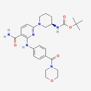 (R)-tert-butyl 1-(5-carbamoyl-6-(4-(morpholine-4-carbonyl)phenylamino)pyridin-2-yl)piperidin-3-ylcarbamate