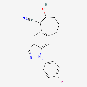 1-(4-Fluorophenyl)-6-hydroxy-1,7,8,9-tetrahydrocyclohepta[f]indazole-5-carbonitrile