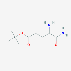molecular formula C9H18N2O3 B8256047 Tert-butyl 4,5-diamino-5-oxopentanoate 