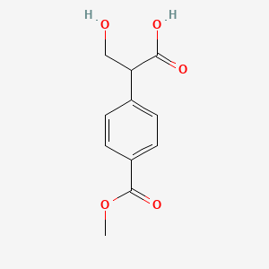 molecular formula C11H12O5 B8256126 Benzeneacetic acid, alpha-(hydroxymethyl)-4-(methoxycarbonyl)- 