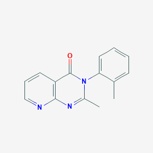 molecular formula C15H13N3O B082562 2-Methyl-3-(2-methylphenyl)pyrido[2,3-d]pyrimidin-4-one CAS No. 14133-24-5