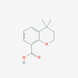 molecular formula C12H14O3 B8256239 4,4-Dimethylchroman-8-carboxylic acid 