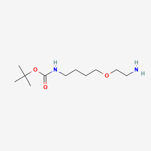 molecular formula C11H24N2O3 B8256252 Tert-butyl (4-(2-aminoethoxy)butyl)carbamate 