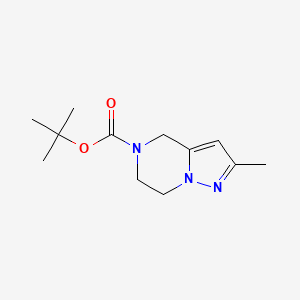 molecular formula C12H19N3O2 B8256277 Tert-butyl 2-methyl-6,7-dihydropyrazolo[1,5-A]pyrazine-5(4H)-carboxylate 