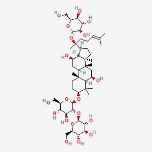 molecular formula C48H82O19 B8256558 beta-D-Glucopyranoside, (3beta,6alpha,12beta)-20-(beta-D-glucopyranosyloxy)-6,12-dihydroxydammar-24-en-3-yl 2-O-beta-D-glucopyranosyl- 