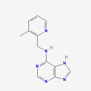 molecular formula C12H12N6 B8256806 n-((3-Methylpyridin-2-yl)methyl)-9h-purin-6-amine 
