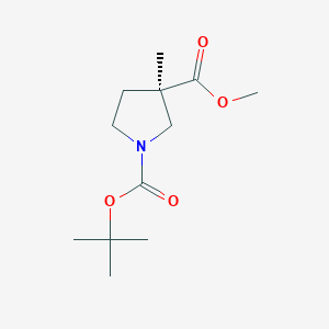 molecular formula C12H21NO4 B8256812 O1-tert-butyl O3-methyl (3R)-3-methylpyrrolidine-1,3-dicarboxylate 