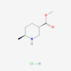 molecular formula C8H16ClNO2 B8256815 methyl (3S,6S)-6-methylpiperidine-3-carboxylate;hydrochloride 