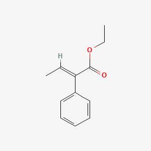 molecular formula C12H14O2 B8256838 ethyl (E)-2-phenylbut-2-enoate 
